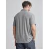 imageODODOS Mens Performance Polo  Stratum Tech Short Sleeve Golf TShirts Ultra Soft Moisture Wicking UPF 50 Casual TopsGrey Heather