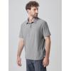 imageODODOS Mens Performance Polo  Stratum Tech Short Sleeve Golf TShirts Ultra Soft Moisture Wicking UPF 50 Casual TopsGrey Heather
