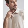 imageODODOS Mens Performance Polo  Stratum Tech Short Sleeve Golf TShirts Ultra Soft Moisture Wicking UPF 50 Casual TopsMilkweed Heather
