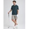 imageODODOS Mens Performance Polo  Stratum Tech Short Sleeve Golf TShirts Ultra Soft Moisture Wicking UPF 50 Casual TopsNavy Heather