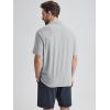 imageODODOS Mens Performance Polo  Stratum Tech Short Sleeve Golf TShirts Ultra Soft Moisture Wicking UPF 50 Casual TopsPale Grey Heather