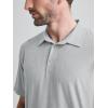 imageODODOS Mens Performance Polo  Stratum Tech Short Sleeve Golf TShirts Ultra Soft Moisture Wicking UPF 50 Casual TopsPale Grey Heather