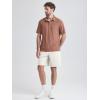 imageODODOS Mens Performance Polo  Stratum Tech Short Sleeve Golf TShirts Ultra Soft Moisture Wicking UPF 50 Casual TopsTamarind Heather