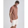 imageODODOS Mens Performance Polo  Stratum Tech Short Sleeve Golf TShirts Ultra Soft Moisture Wicking UPF 50 Casual TopsTamarind Heather