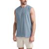 imageODODOS Mens Muscle Tee  Stratum Tech Performance Tank Ultra Soft Moisture Wicking UPF 50 Sleeveless ShirtsDusty Blue Heather