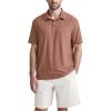 imageODODOS Mens Performance Polo  Stratum Tech Short Sleeve Golf TShirts Ultra Soft Moisture Wicking UPF 50 Casual TopsTamarind Heather