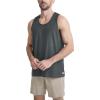 imageODODOS Mens Performance Tank  Stratum Tech Tee Ultra Soft Moisture Wicking UPF 50 Sleeveless Shirts The Ascent SeriesCharcoal Heather