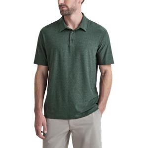 imageODODOS Mens Performance Polo  Stratum Tech Short Sleeve Golf TShirts Ultra Soft Moisture Wicking UPF 50 Casual TopsAspen Heather