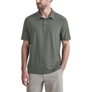 imageODODOS Mens Performance Polo  Stratum Tech Short Sleeve Golf TShirts Ultra Soft Moisture Wicking UPF 50 Casual TopsSmoke Heather