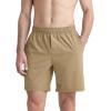 imageODODOS Mens Athletic Shorts with Pockets 5quot  7quot  9quot Inseam Quick Dry Lightweight Workout Gym Running ShortsTan