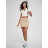 imageODODOS Womenss High Waist Tennis Skirts Cloud Feeling Builtin Shorts Athletic Golf Casual Skorts with PocketsBeige