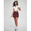 imageODODOS Womenss High Waist Tennis Skirts Cloud Feeling Builtin Shorts Athletic Golf Casual Skorts with PocketsBurgundy
