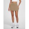 imageODODOS Womenss High Waist Tennis Skirts Cloud Feeling Builtin Shorts Athletic Golf Casual Skorts with PocketsLight Brown