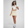 imageODODOS Womenss High Waist Tennis Skirts Cloud Feeling Builtin Shorts Athletic Golf Casual Skorts with PocketsOat Milk