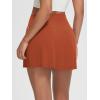 imageODODOS Womenss High Waist Tennis Skirts Cloud Feeling Builtin Shorts Athletic Golf Casual Skorts with PocketsOrange Rust