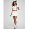 imageODODOS Womenss High Waist Tennis Skirts Cloud Feeling Builtin Shorts Athletic Golf Casual Skorts with PocketsPorcelain White