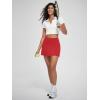 imageODODOS Womenss High Waist Tennis Skirts Cloud Feeling Builtin Shorts Athletic Golf Casual Skorts with PocketsRed