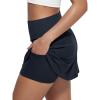 imageODODOS Womenss High Waist Tennis Skirts Cloud Feeling Builtin Shorts Athletic Golf Casual Skorts with PocketsDeep Navy