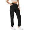 imageODODOS Cargo Jogger Pants for Women Purevibe Cotton Mid Waist Track Cuff Lounge Sweatpant with PocketsBlack