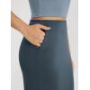 imageODODOS Modal Soft Midi Skirt for Women Back Slit High Waist Casual Long Pencil Skirts with PocketsNavy