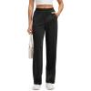imageODODOS Womens Modal Soft Classic Pants Mid Rise PullOn Lounge Casual Work Pants with Pockets29 InseamBlack