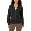 imageODODOS Womens Modal Soft FullZip Hoodies Casual Relaxed Fall Outfit Hooded Jacket with PocketsBlack