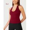 imageODODOS 3Pack Seamless Racerback Crop Tank for Women Ribbed Knit Soft Crop TopsCharcoalerminered