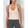 imageODODOS 3Pack Seamless Racerback Crop Tank for Women Ribbed Knit Soft Crop TopsIvorynavynutria