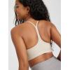 imageODODOS Cloud Feeling Y Racerback Sports Bra for Women Wirefree Padded Strappy Yoga BraEcru Heather