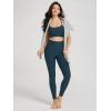 imageODODOS Cloud Feeling Y Racerback Sports Bra for Women Wirefree Padded Strappy Yoga BraLyon Blue Heather