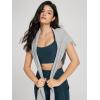 imageODODOS Cloud Feeling Y Racerback Sports Bra for Women Wirefree Padded Strappy Yoga BraLyon Blue Heather