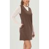 imageODODOS Modal Soft VNeck Tank Dress for Women Sleeveless Sundress Casual Relaxed Summer Dress with PocketNutria