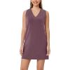 imageODODOS Modal Soft VNeck Tank Dress for Women Sleeveless Sundress Casual Relaxed Summer Dress with PocketTulipwood