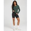 imageODODOS Womens Long Sleeve Performance TShirts  Ultra Soft Stratum Tech Crew Neck Tee UPF 50 Essential TopAspen Heather
