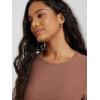 imageODODOS Womens Long Sleeve Performance TShirts  Ultra Soft Stratum Tech Crew Neck Tee UPF 50 Essential TopTamarind Heather