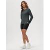 imageODODOS Womens Long Sleeve TShirt  Ultra Soft Stratum Tech Performance Top UPF 50 Breathable Crew Neck PulloverCharcoal Heather