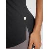 imageODODOS Womens Short Sleeve TShirts Graphene Ultralight Soft Breathable Side Slit V Neck Yoga Workout Casual TopBlack