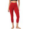 imageODODOS Buttery Soft Lounge Yoga Leggings for Women 23quot  25quot 28quot High Waist Yoga PantsRed