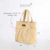 imageODODOS 29L Oversized Canvas Tote Bag Large Capacity Open Top Shoulder Bags for Gym Workout Shopping Beach TravelSoybean