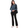 imageODODOS Long Sleeve Tee for Women with Thumb Hole Athletic Gym Workout Crop Tops Yoga Shirts Dark Blue Medium