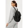 imageODODOS Quilted Backpack 20 for Women Lightweight Puffer Hiker Pack Drawstring Padding Travel Gym Bag BlackBlack