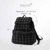 imageODODOS Quilted Backpack 20 for Women Lightweight Puffer Hiker Pack Drawstring Padding Travel Gym Bag BlackBlack