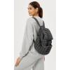 imageODODOS Quilted Backpack 20 for Women Lightweight Puffer Hiker Pack Drawstring Padding Travel Gym Bag BlackCharcoal