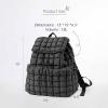 imageODODOS Quilted Backpack 20 for Women Lightweight Puffer Hiker Pack Drawstring Padding Travel Gym Bag BlackCharcoal