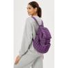 imageODODOS Quilted Backpack 20 for Women Lightweight Puffer Hiker Pack Drawstring Padding Travel Gym Bag BlackDeep Purple