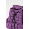 imageODODOS Quilted Backpack 20 for Women Lightweight Puffer Hiker Pack Drawstring Padding Travel Gym Bag BlackDeep Purple