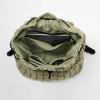 imageODODOS Quilted Backpack 20 for Women Lightweight Puffer Hiker Pack Drawstring Padding Travel Gym Bag BlackGray Green