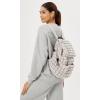 imageODODOS Quilted Backpack 20 for Women Lightweight Puffer Hiker Pack Drawstring Padding Travel Gym Bag BlackLight Gray