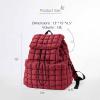 imageODODOS Quilted Backpack 20 for Women Lightweight Puffer Hiker Pack Drawstring Padding Travel Gym Bag BlackTrue Red