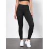 imageODODOS Tummy Control Compression Leggings for Women 25quot  28quot High Waist Workout Running Yoga PantsBlack